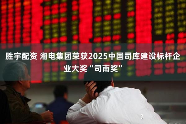 胜宇配资 湘电集团荣获2025中国司库建设标杆企业大奖“司南奖”